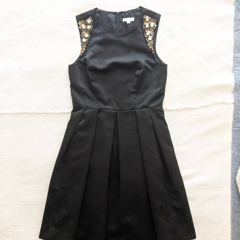 Black A-line Above Knee length dress